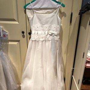 Girls size 12 and 6 ivory dress